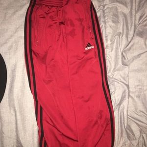 Adidas track pants vintage red large